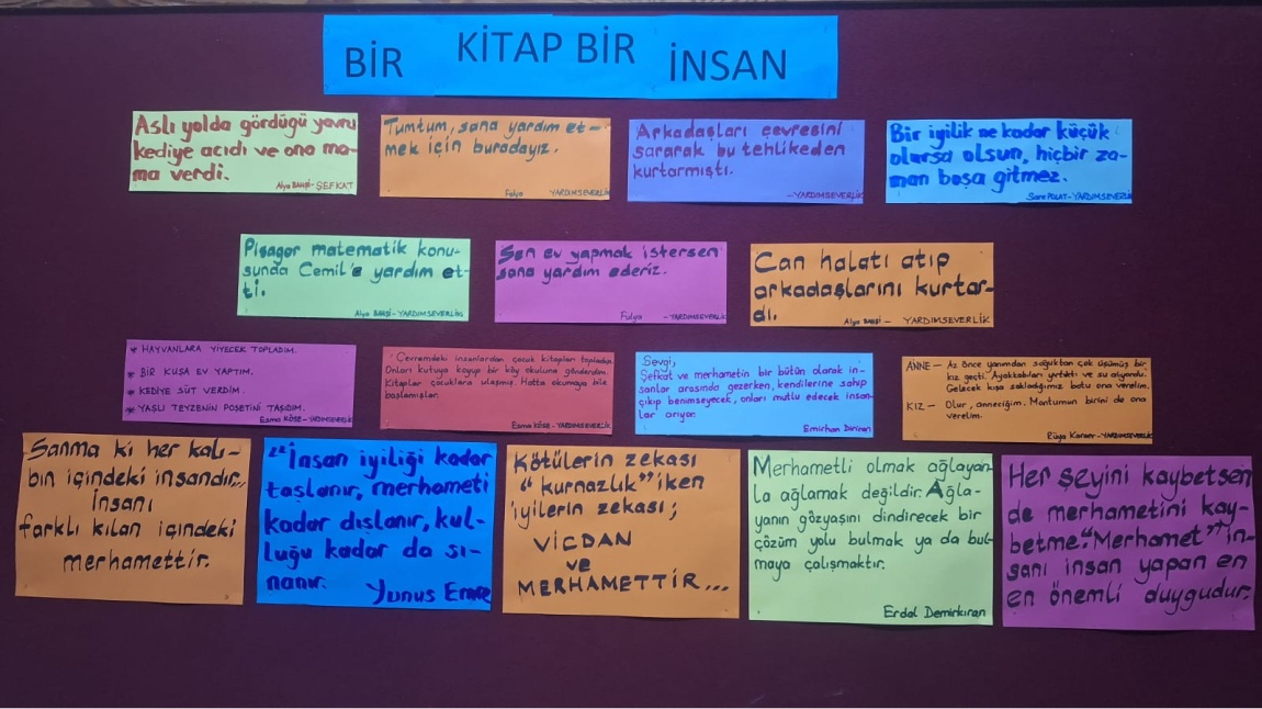 BİR KİTAP BİR İNSAN PROJESİ ŞUBAT AYI ÇALIŞMALARIMIZ